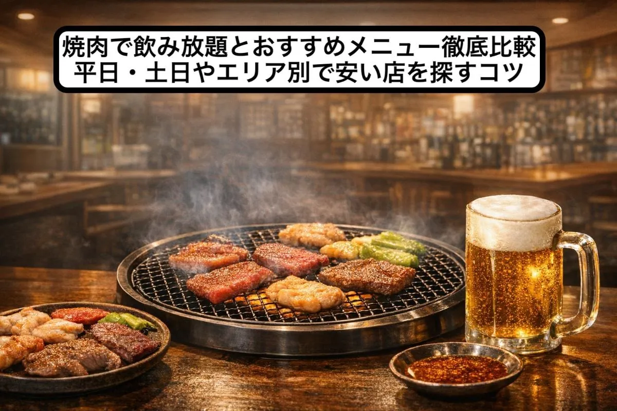焼肉で飲み放題とおすすめメニュー徹底比較|平日・土日やエリア別で安い店を探すコツ
